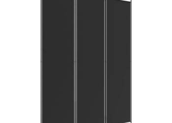Parawan 3-panelowy czarny 150x200 cm tkanina WM-350181