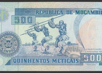 MOZAMBIK 500 METICAIS 1991 - STAN BANKOWY UNC