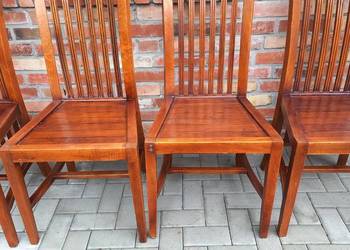 Krzesła tekowe drewniane 2 szt kolonialne twarde drewno (659)