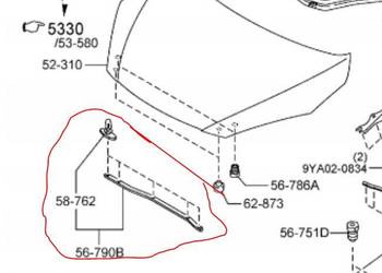 MAZDA 2 II 07-14 Uszczelka maski - pasa przedniego