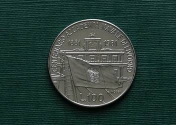 WŁOCHY - 100 lirów, 1981r  100-lecie Akademia Morska