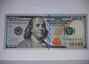Banknot 100 dolarów USA 2017 A UNC