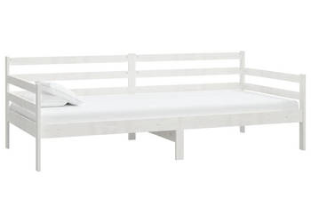 Łóżko dzienne z materacem białe drewno sosnowe 90x200 cm WM-3083600
