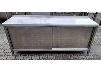 STÓŁ GASTRO Z SZAFKĄ - DRZWI SUWANE - 200/60/85 CM - M.479.