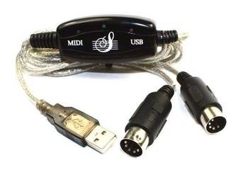 Kabel MIDI interfejs na USB dwustronny kabel MIDI 2m