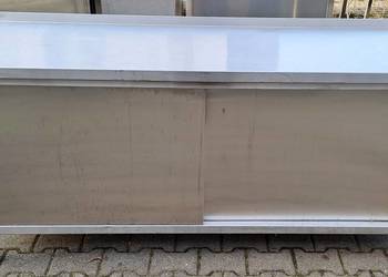 STÓŁ GASTRO Z SZAFKĄ - DRZWI SUWANE - 200/60/85 CM - M.1175.N