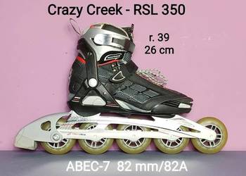 Rolki Crazy Creek - 5 kółek 82 mm/82a  ABEC-7  rozm. 39 /26 cm