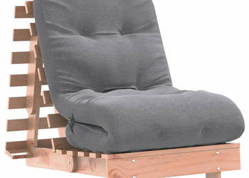 Sofa rozkładana futon z materacem 60x206x11 cm daglezjowa WM-846749