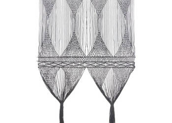 Zasłona z makramy antracyt 140 x 240 cm bawełna WM-323996