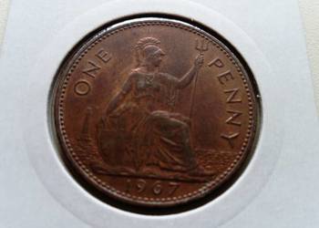 Moneta 1 pence 1967 r
