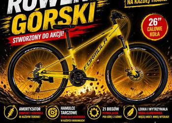 Rower MTB Formula MOTION DD rama 13 cali koło 26" żółty SHIMANO