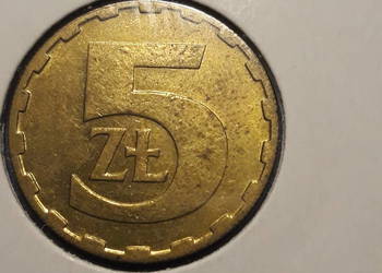 5 złotych 1987 r. - nr 2 - około mennicze