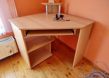 Biurko narożne z nadstawką