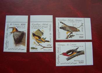 Komory 1985 MNH Mi. 726/29 Fauna Ptaki J. Audubon  a