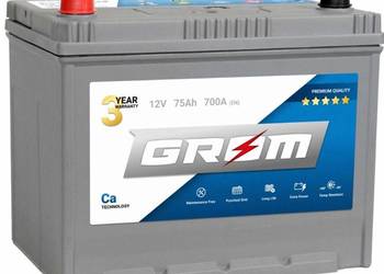 Akumulator 75Ah 700A GROM PREMIUM  Japan Lewy Plus