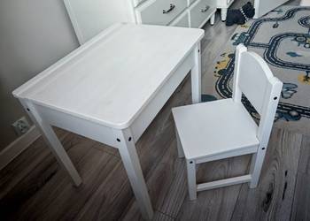 Ikea Sundvik biurko i krzesło IKEA białe zestaw