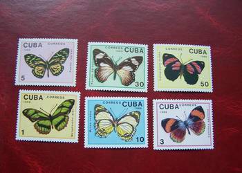 Kuba 1989 MNH Mi. 5265/70 Fauna Owady Motyle  a