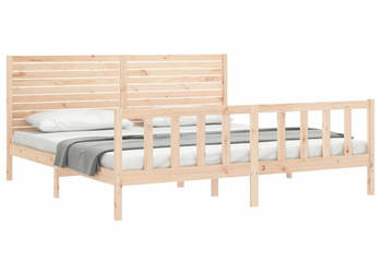 Rama łóżka z wezgłowiem lite drewno WM-3193221