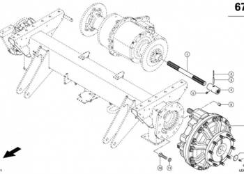 Claas Lexion 600 WAŁEK POŚREDNI 0007700870 (Napęd jezdny; wałek kołnierzow…