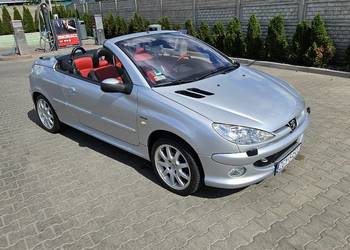 Peugeot 206cc / 2.0 benzyna 136KM / Czerwono-Czarne skóry / SUPER STAN!