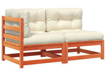 2-osobowa sofa ogrodowa z poduszkami woskowy brąz WM-838122