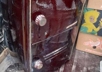 Piec koza kominek żeliwny szamot emaliowany Germany bdb