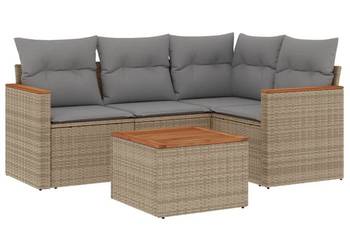 vidaXL 5-cz. zestaw mebli ogrodowych z poduszkami(SKU:3258342)