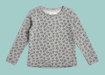Damski bawełniany sweter szary w panterkę długim rękawem Blue Motion S/M