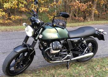 MOTO GUZZI styl Cafe Racer, unikatowa zieleń metalic, OC/PT 2026, I wł.