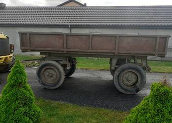 Przyczepa wywrotka d47 3 strony na małym kole D 35 lewo praw