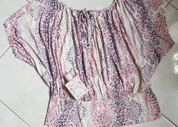 H&M bluzka koszulka letnia oversize traper nietoperz rozszer