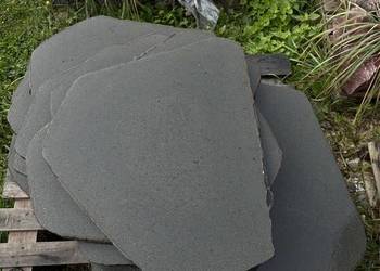 PŁYTY STEPY BAZALTOWE Owalne Okrągłe Kamień na Ścieżkę Chodnik