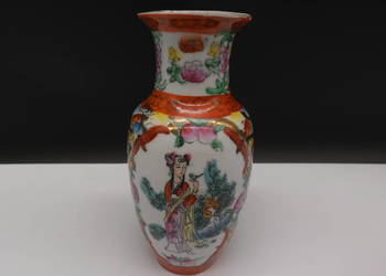 Chiński wazon/wazonik Porcelanowy Famille Rose / Rose Medallion