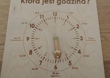Drewniany zegar do nauki godzin
