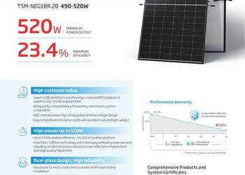 TRINA SOLAR NEG18R.28 515Wp 1961x1134x30 czarna rama GL/GL N-Type,