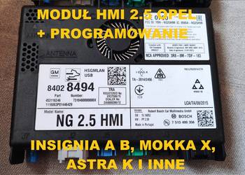 Moduł HMI 2.5 HMI2.5 + programowanie Opel Insignia A B Astra