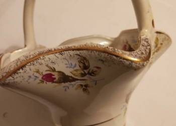 Koszyczek ozdoba porcelana PRL Koszyczek ozdoba porcelana PRL