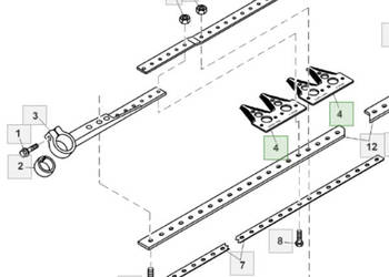 H153329 Segment noża oporowego, podzwijający (nacięcie wiertnicze) John Dee