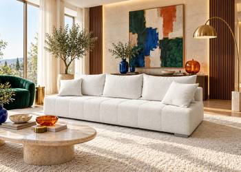 Kanapa TOKIO boucle – styl, wygoda i funkcja spania 200 × 137 cm
