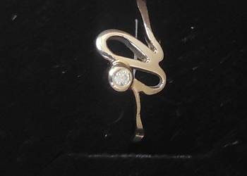 Pierścionek z brylantem 14K 585