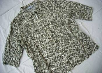 VUNIC Koszula Zielona Panterka  44 46 Vintage