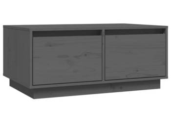Stolik kawowy szary 80x50x35 cm lite drewno sosnowe WM-814441