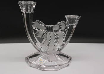 Kryształowy Świecznik Dwuramienny EVITA CRYSTAL – Vintage z Kokardą