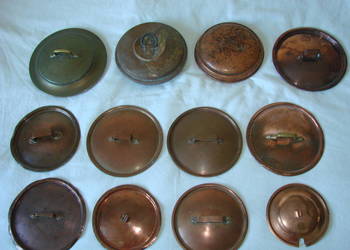 stare miedziane pokrywki