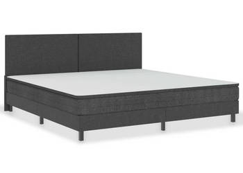 Łóżko kontynentalne szare tapicerowane 200x200 cm WM-287459