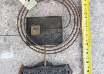 G128 Gong starego zegara ściennego spiralny zdobiony