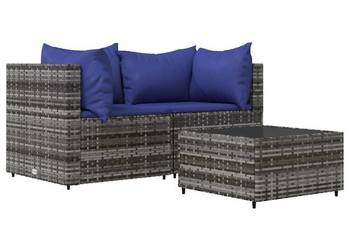 vidaXL 3-cz. zestaw wypoczynkowy do ogrod(SKU:319843)