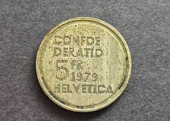 91) SZWAJCARIA - 5 Franków - 1979 r. Einstein