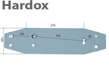 Płoza długa HARDOX 27530501/P WP-300 O do pługa RABEWERK