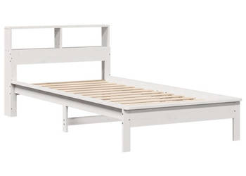 Łóżko z regałem bez materaca białe sosnowe 75x190 cm WM-855736